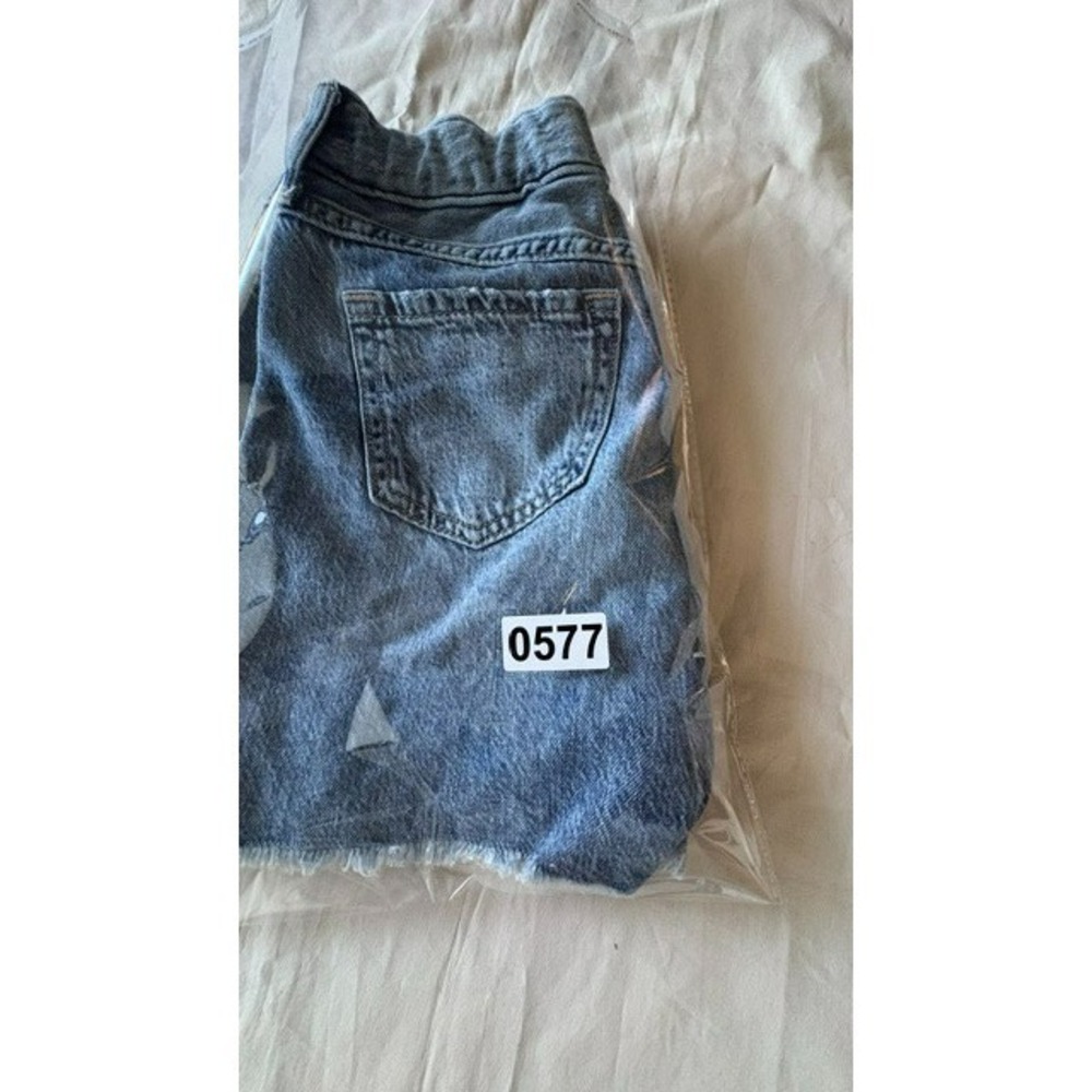 Abercrombie Kids Girls Mid Rise Baggy Denim Shorts Size 9/10 Distressed Jeans - Picture 15 of 15